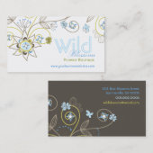 Wild Sweet Blue Blossom Flowers Whimsical Floral Visitekaartje (Voorkant / Achterkant)