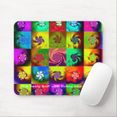 "WILD SWIRLY QUILT", Mousepad Muismat (Met muis)