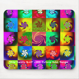 "WILD SWIRLY QUILT", Mousepad Muismat
