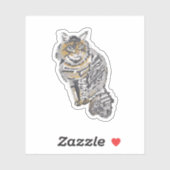 Wild Tabby Cat Sticker (Vel)
