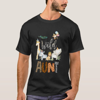 Wild Tante Zoo Geboren Wild 2e Verjaardag Safari O T-shirt
