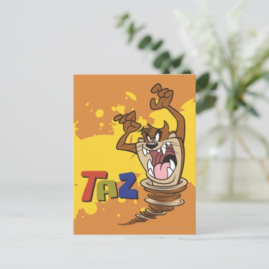 Wild TAZ™ Briefkaart (Staand voorkant)