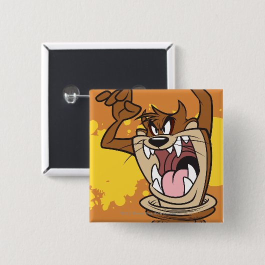 Wild TAZ™ Vierkante Button 5,1 Cm (Voorkant /achterkant)