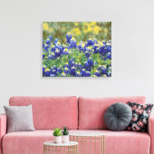 Wild Texas Bluebonnet Flowers Canvas Art Print (Insitu (Woonkamer))
