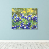 Wild Texas Bluebonnet Flowers Canvas Art Print (Insitu (Houten vloer))