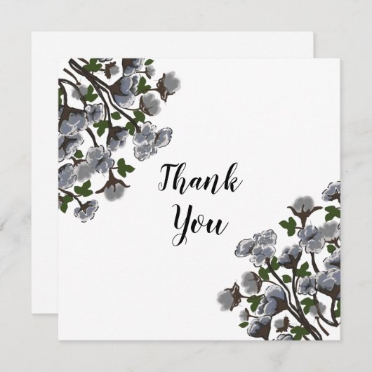 Wild Texas Cotton Bedankkaart (Voorkant / Achterkant)