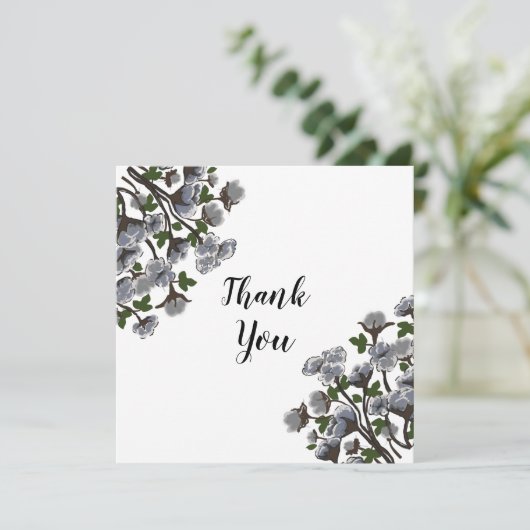 Wild Texas Cotton Bedankkaart (Staand voorkant)