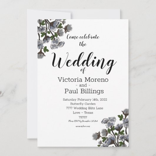 Wild Texas Cotton Design Kaart (Voorkant)