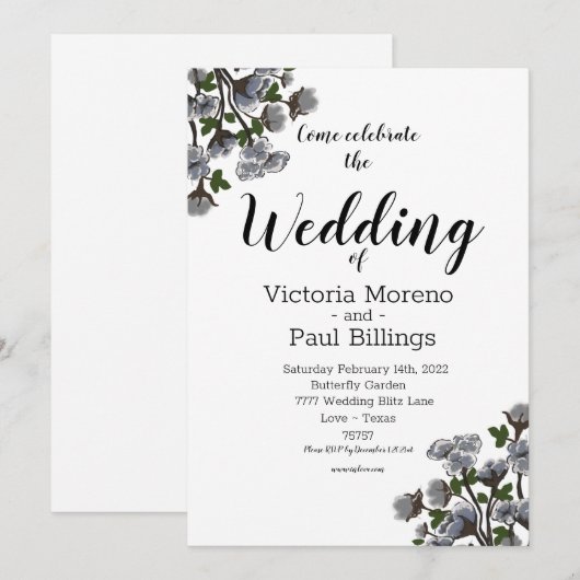 Wild Texas Cotton Design Kaart (Voorkant / Achterkant)