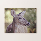 Wild Texas Deer sluit  ogen op Puzzle Legpuzzel (Horizontaal)