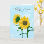 Wild Texas Zonnebloemen Denken aan jou Kaart (Gele Bloem)