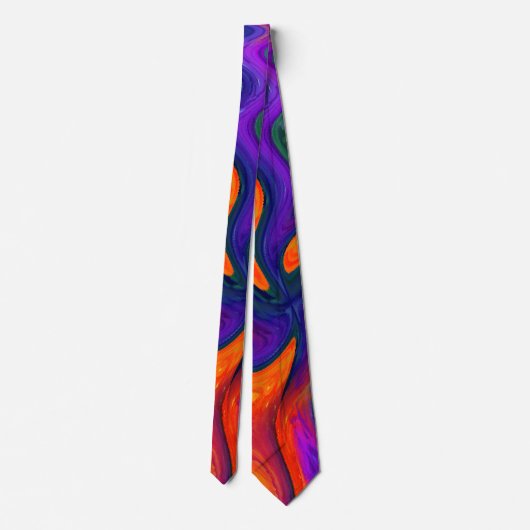 Wild Thans coole moderne abstracte kunst Stropdas (Achterkant)