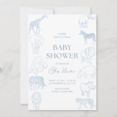 Wild thema baby shower uitnodiging (Voorkant)