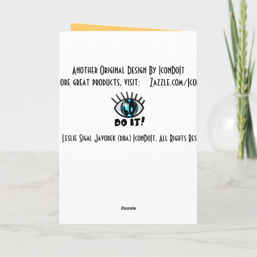 Wild Thing Feestdagen Kaart (Achterkant)