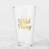 Wild Thing Goud Typografie Pint Glas (Achterkant)