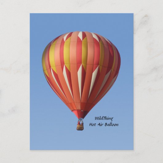 Wild Thing Hot Air Ballon Briefkaart (Voorkant)