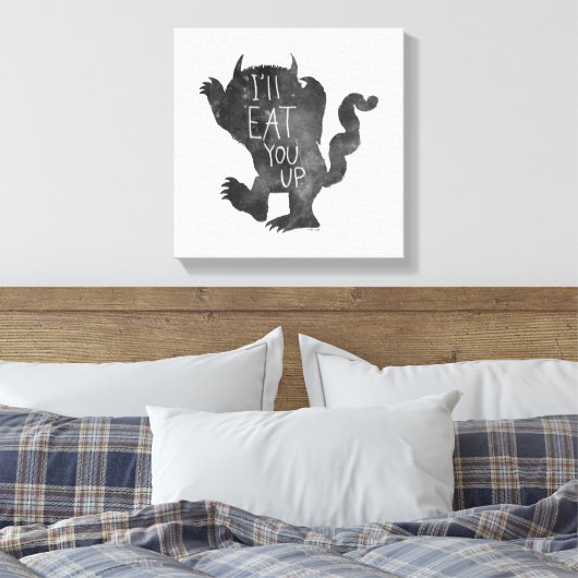 Wild Thing | Ik eet je op Canvas Afdruk (Insitu (Slaapkamer))