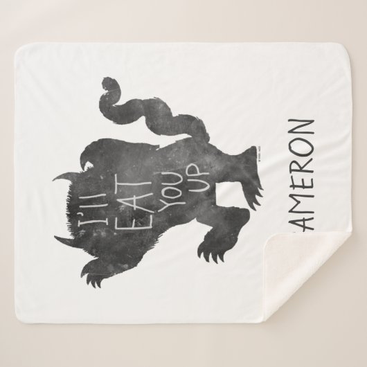 Wild Thing | Ik eet je op | Jouw namen toevoegen Sherpa Deken (Voorkant (horizontaal))