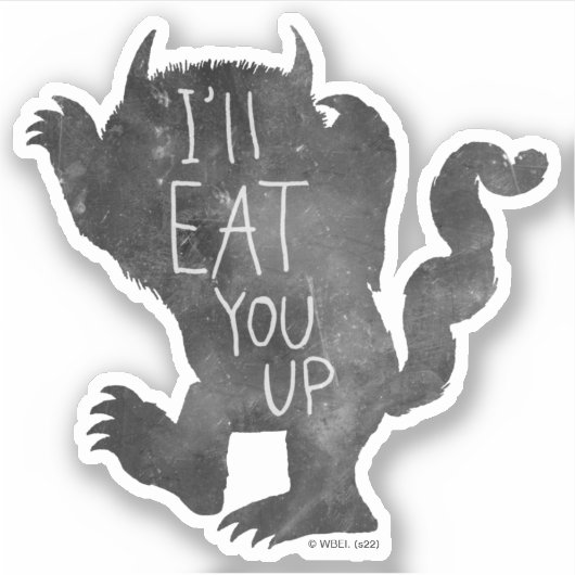 Wild Thing | Ik eet je op Sticker (Voorkant)