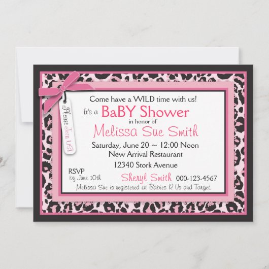 Wild Thing Invitation Card Kaart (Achterkant)