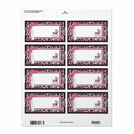 Wild Thing Name Tag Etiket (Full Sheet)