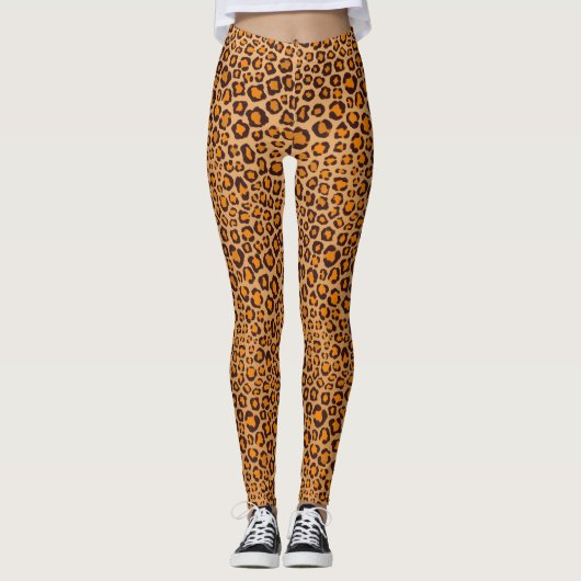 Wild Thing Realistische Hand getrokken luipaard pr Leggings (Voorkant)