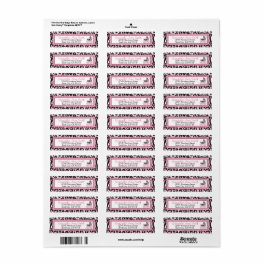 Wild Thing Return Label B (Full Sheet)