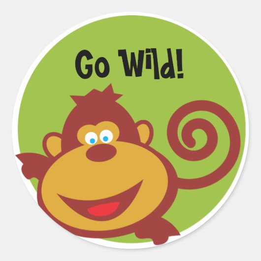 Wild Thing - Sticker - Monkey (Voorkant)