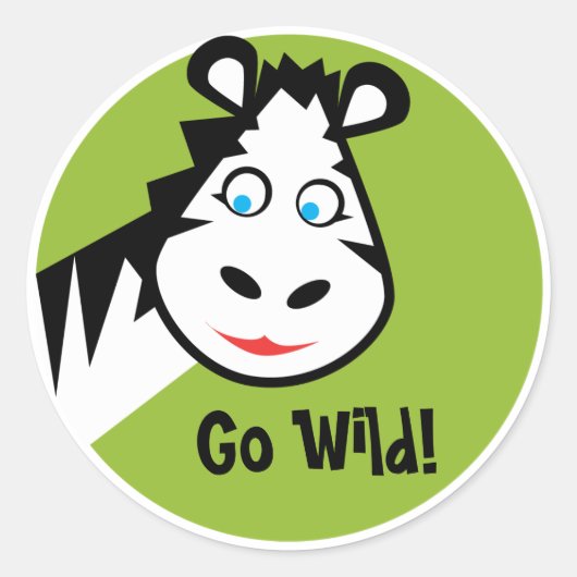 Wild Thing - Sticker - Zebra (Voorkant)