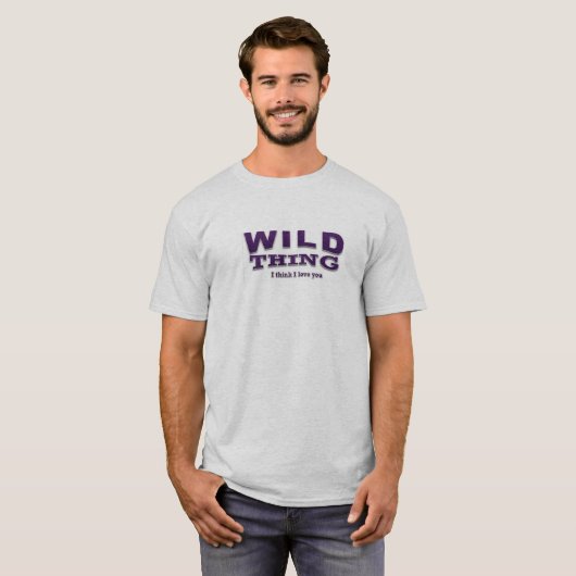 Wild Thing T-shirt met opossum en logo (Voorkant volledig)