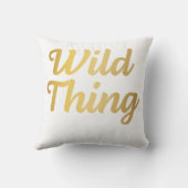 Wild Thing Trendy Minimaal Lettertype Kussen (Achterkant)