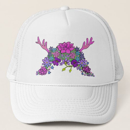 Wild Thing Wildflower Koningin Truckerhoed Trucker Pet (Voorkant)