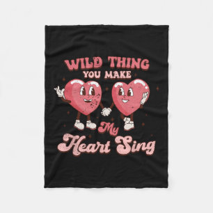 Wild Thing You Make Me Heart Zing Grappige gezegde Fleece Deken