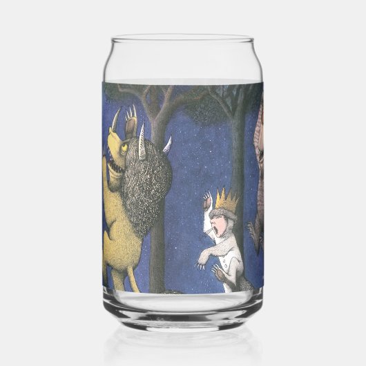 Wild Things and Max Dancing in Moonlight Blikvorm Glas (Links)