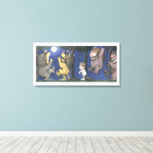Wild Things and Max Dancing in Moonlight Canvas Afdruk (Insitu (Houten vloer))