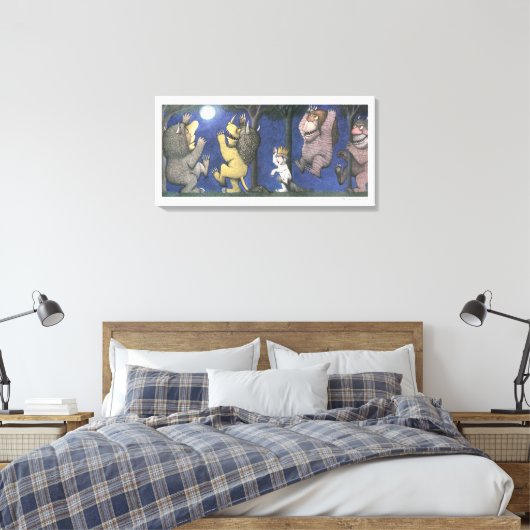 Wild Things and Max Dancing in Moonlight Canvas Afdruk (Insitu (Slaapkamer))