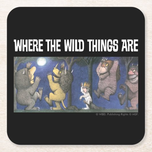 Wild Things and Max Dancing in Moonlight Kartonnen Onderzetters (Voorkant)