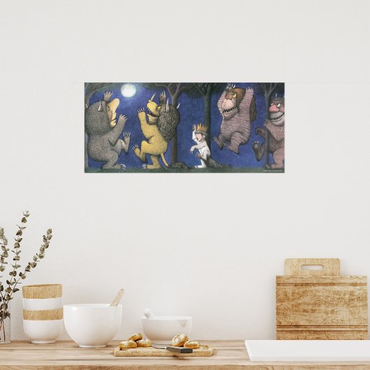 Wild Things and Max Dancing in Moonlight Poster (Keuken)