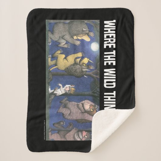 Wild Things and Max Dancing in Moonlight Sherpa Deken (Voorkant)