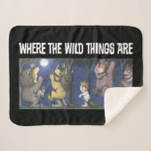 Wild Things and Max Dancing in Moonlight Sherpa Deken (Voorkant (horizontaal))