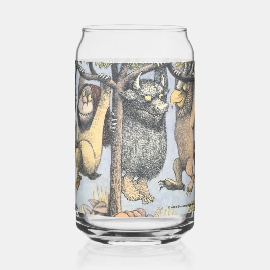 Wild Things and Max Swinging From Trees Blikvorm Glas (Achterkant)