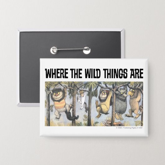 Wild Things and Max Swinging From Trees Button (Voorkant / Achterkant)