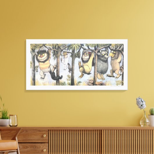 Wild Things and Max Swinging From Trees Canvas Afdruk (Insitu (Woonkamer))