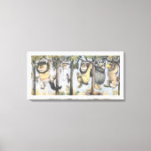 Wild Things and Max Swinging From Trees Canvas Afdruk (Voorkant)