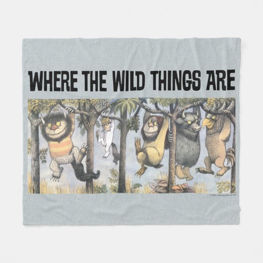 Wild Things and Max Swinging From Trees Fleece Deken (Voorkant (Horizontaal))