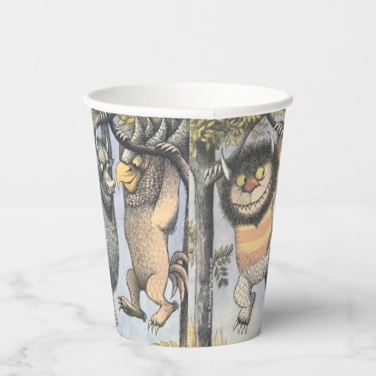 Wild Things and Max Swinging From Trees Papieren Bekers (Rechts)