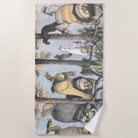 Wild Things and Max Swinging From Trees Strandlaken (Voorkant)