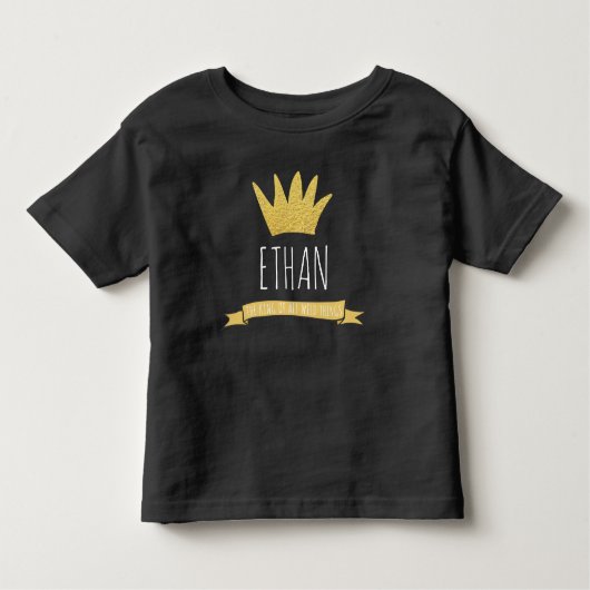 Wild Things Gold Crown Birthday T Shirt Boy (Voorkant)