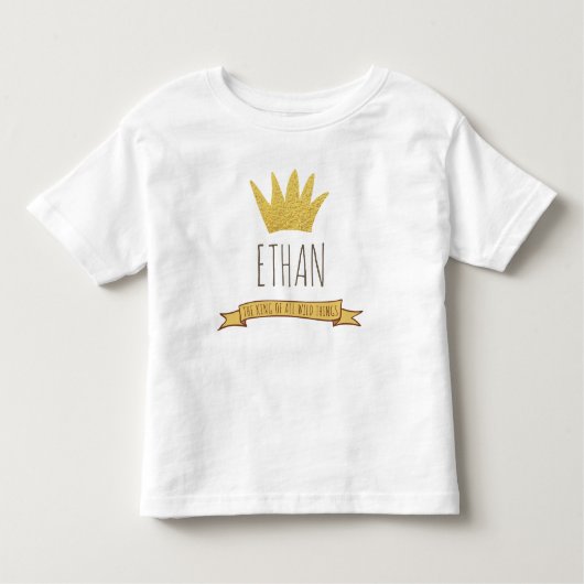 Wild Things Gold Crown Birthday T Shirt Boy (Voorkant)