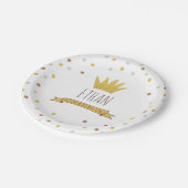 Wild Things Gouden kroon Eerste verjaardagspapier  Papieren Bordje (Gekanteld)